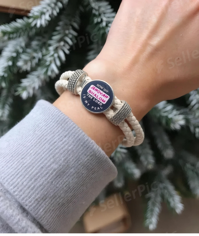 Jehovah  Shalom-PU Leather NFC-Bracelets
